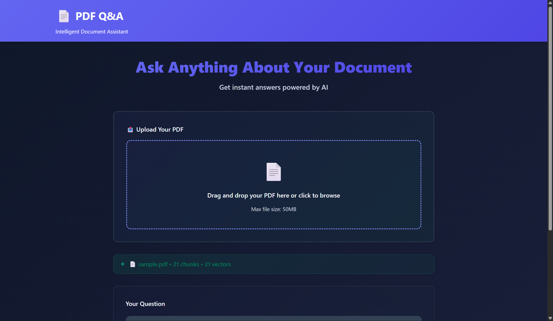 PDF Question Answering System